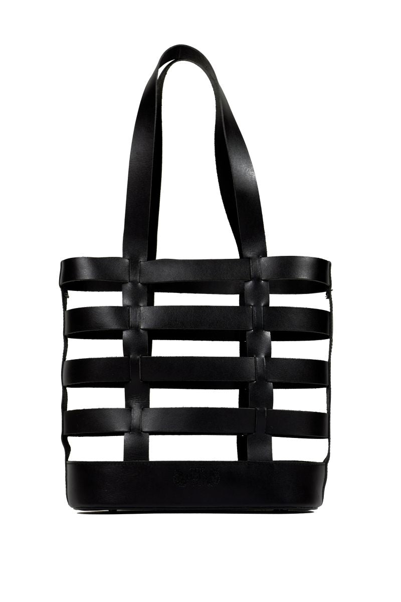Shoulder Bag with detachable straw pouch, Nissos