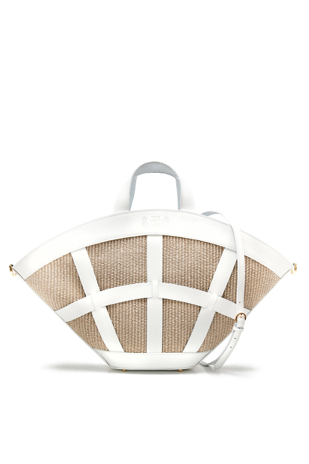 The Holy bag, shopper γυναικεια τσάντα από light grey ψάθα και άσπρο δέρμα με top handles και αποσπώμενο λουράκι ώμου. Χειροποίητη στην Ελλάδα.