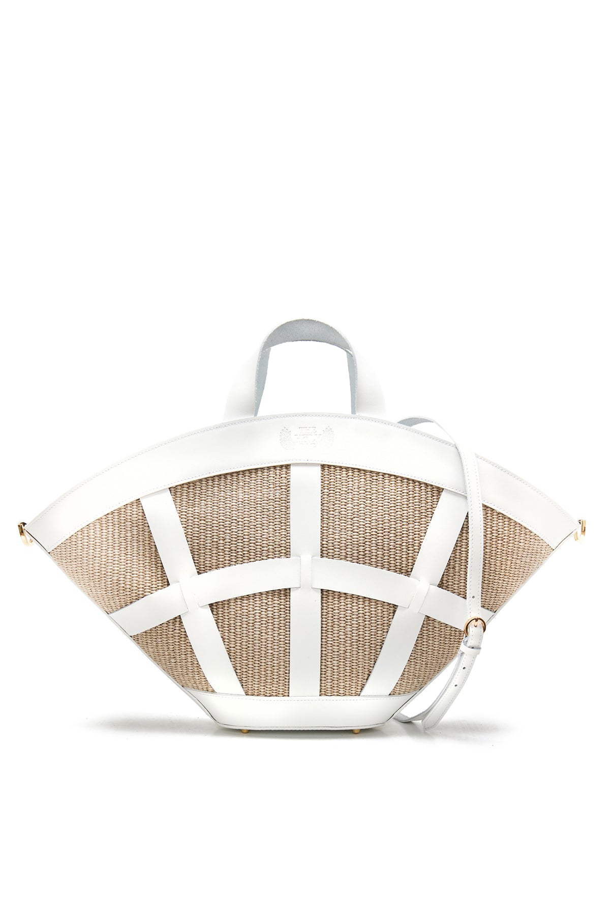 The Holy bag, shopper γυναικεια τσάντα από light grey ψάθα και άσπρο δέρμα με top handles και αποσπώμενο λουράκι ώμου. Χειροποίητη στην Ελλάδα.