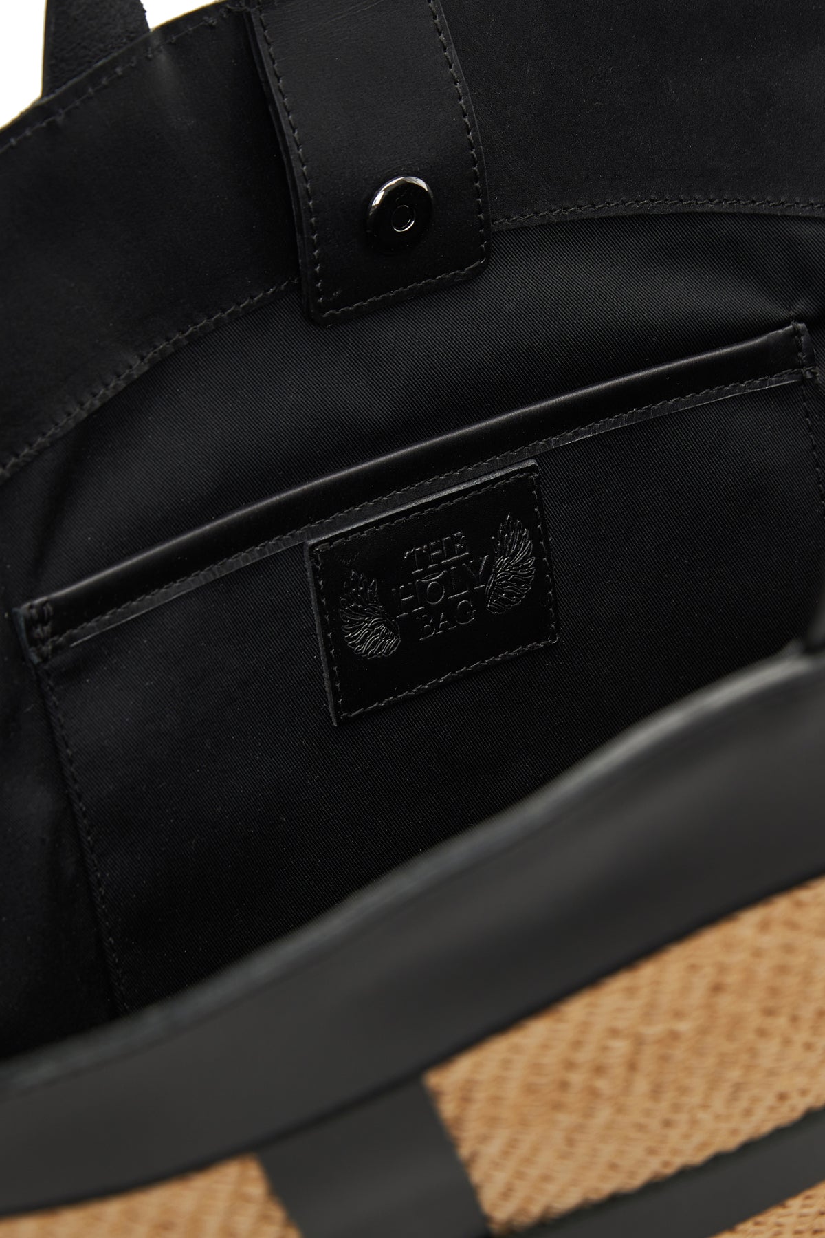 The Holy bag, shopper γυναικεια τσάντα από ψάθα και δέρμα με top handles και αποσπώμενο λουράκι ώμου, με εσωτερικές τσέπες. Χειροποίητη στην Ελλάδα. The Holy Bag