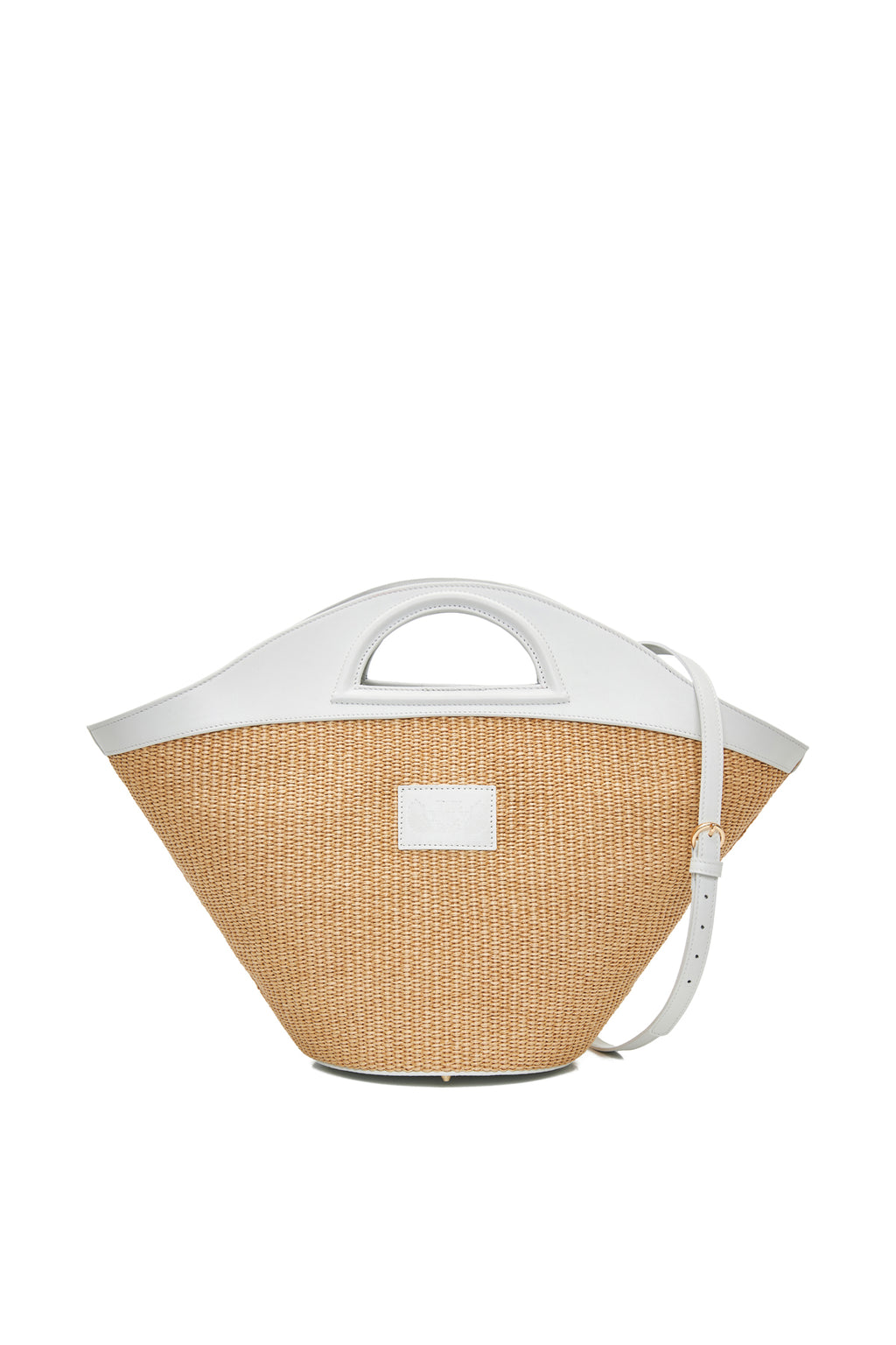 theholybag luxury γυναικεία τσάντα από ψάθα και λευκό δέρμα με αποσπώμενο λουράκι ώμου. Χειροποίητη στην Ελλάδα.