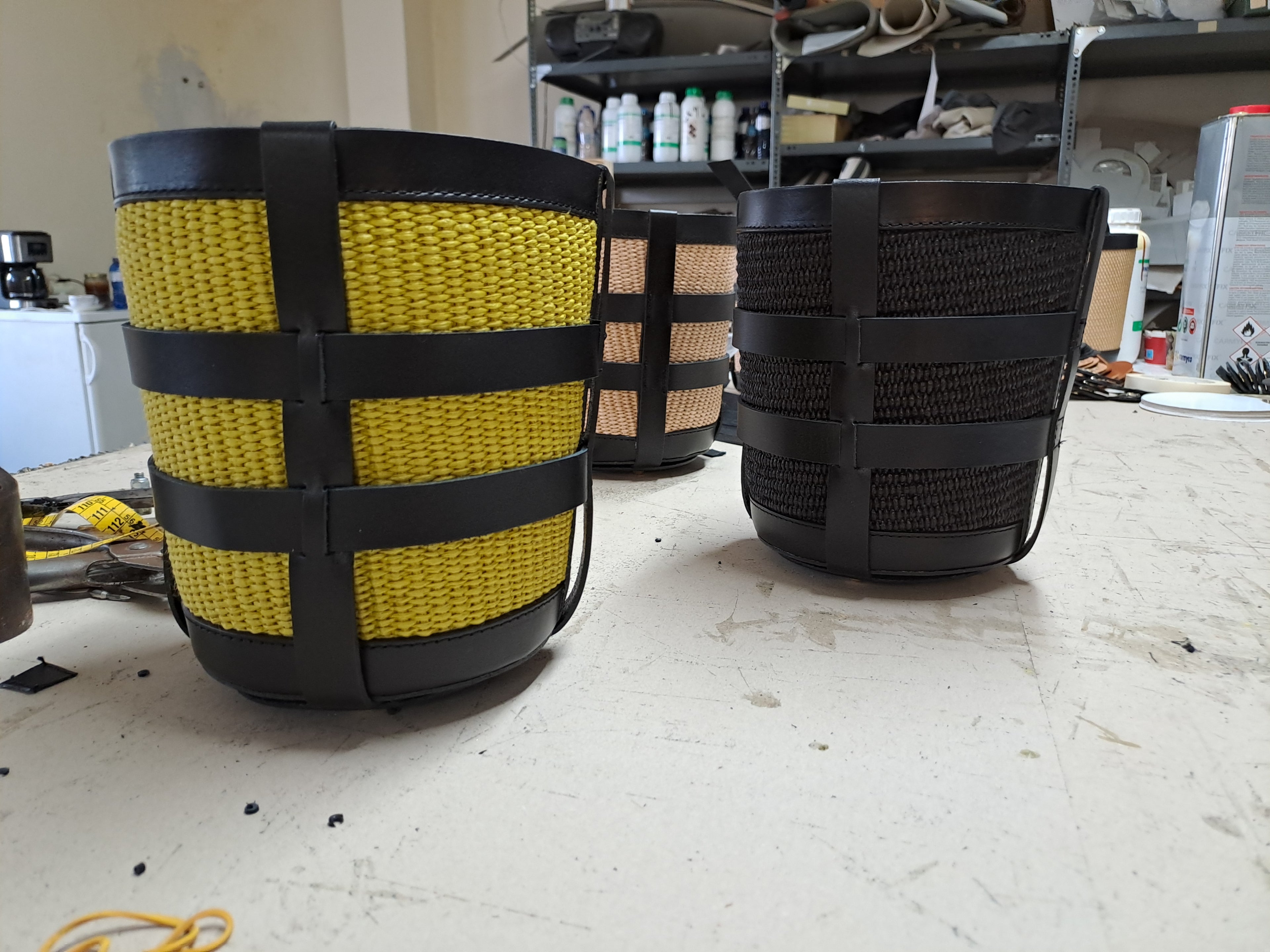 Structured bucket bag with top handle, Orion - The Holy Bag