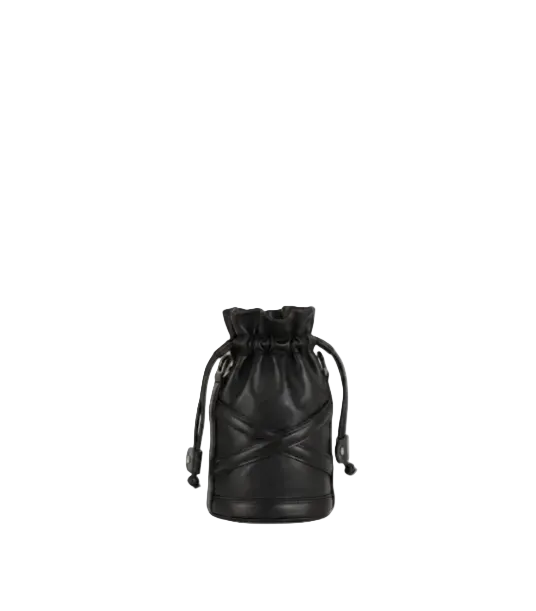Black drawstring bucket bag the holy bag