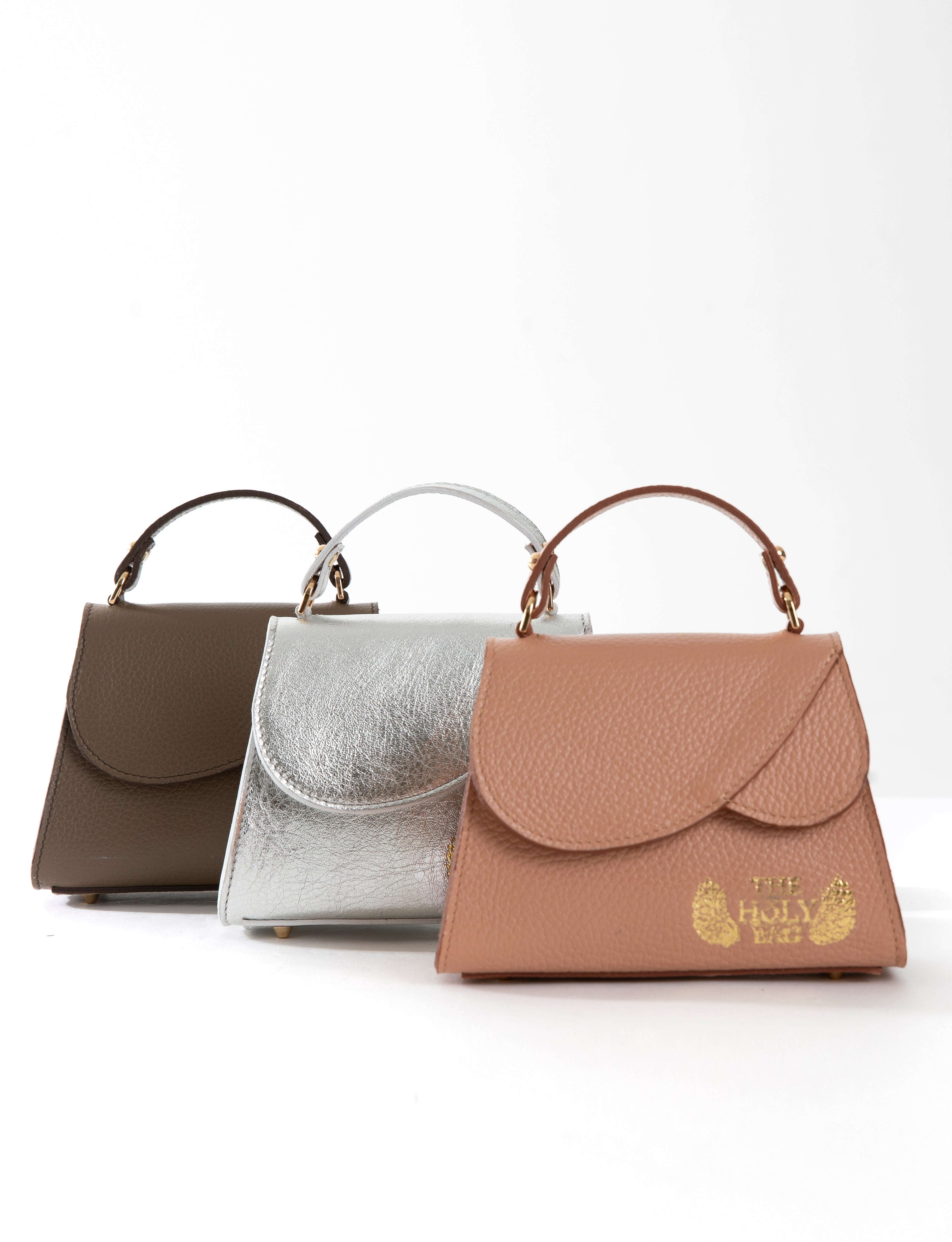 Mini leather flap bag, with handle, a belt strap and a chain shoulder strap, Audrey.  The Holy Bag
Μίνι τσαντάκι απο δέρμα, με καπάκι, λαβή χειρός, λουράκι ώμου και λουράκι μέσης. The Holy Bag