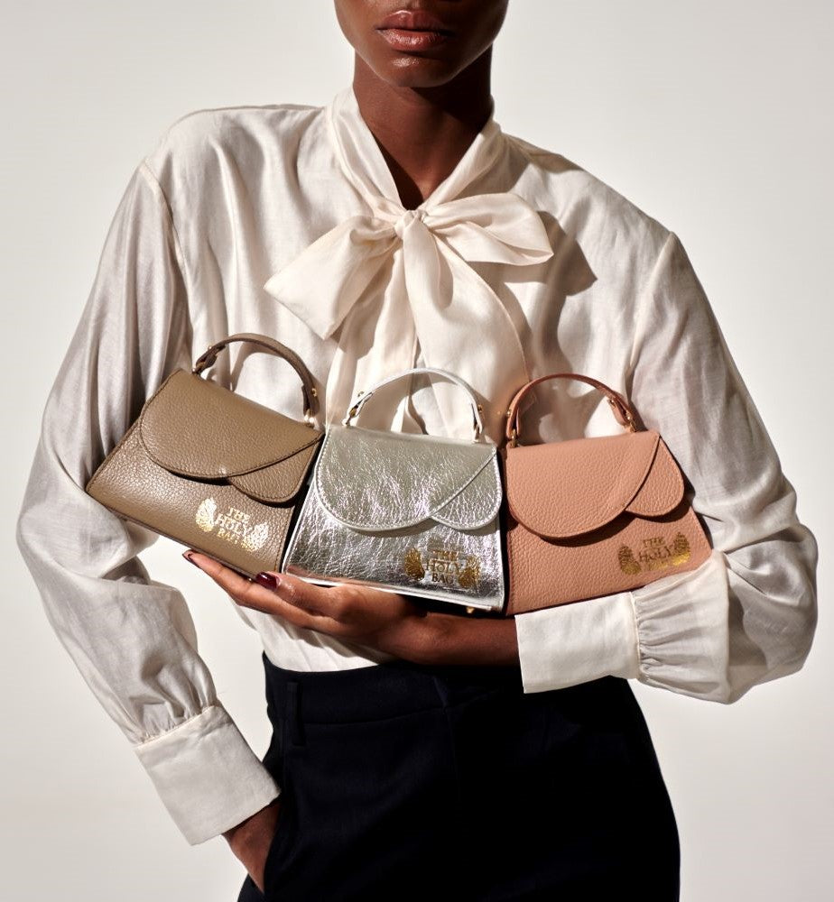 Mini leather flap bag, with handle, a belt strap and a chain shoulder strap, Audrey.  The Holy Bag
Μίνι τσαντάκι απο δέρμα, με καπάκι, λαβή χειρός, λουράκι ώμου και λουράκι μέσης. The Holy Bag