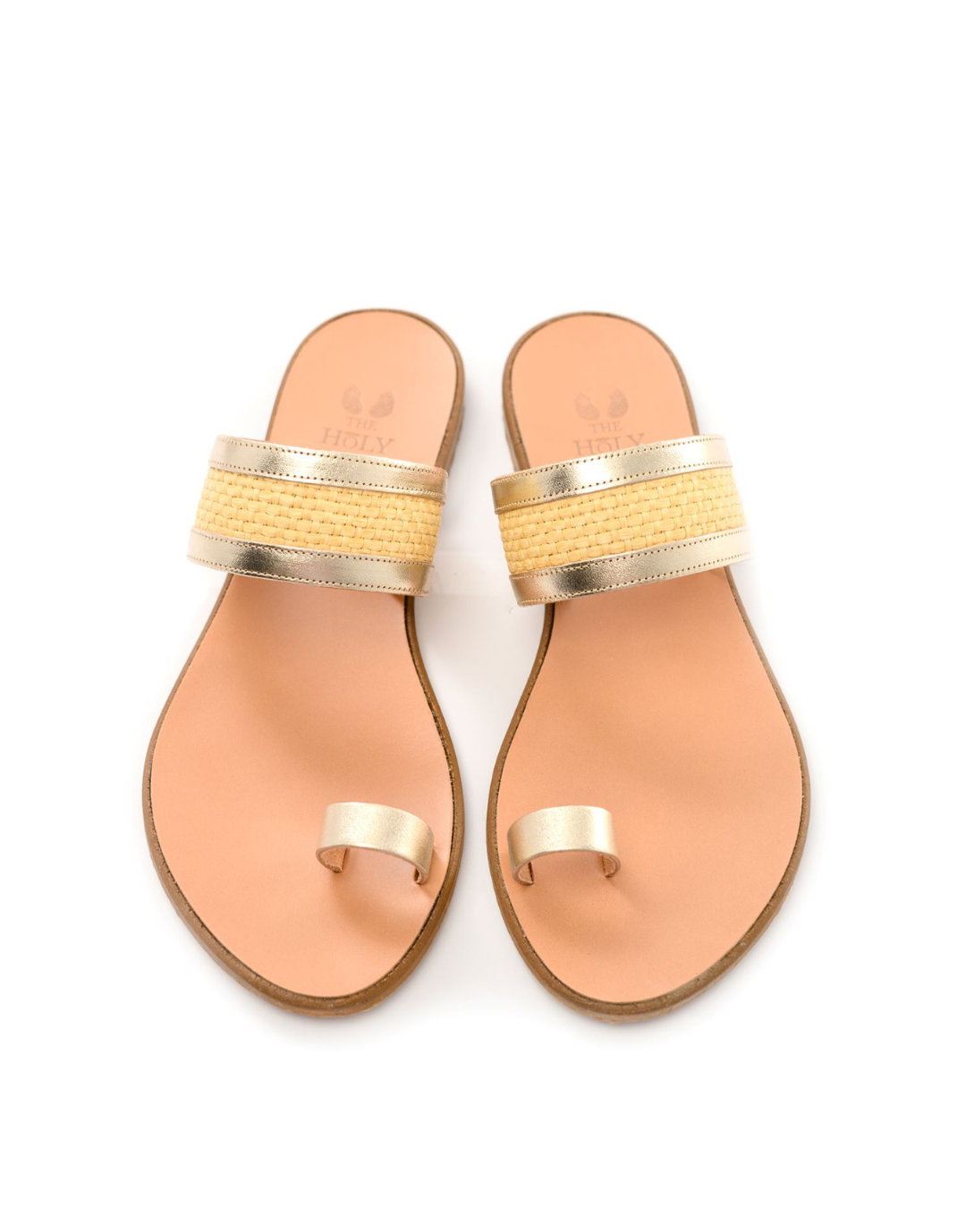 DAPHNE leather Sandals, Platinum - The Holy Bag
