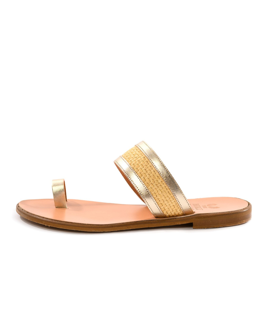 DAPHNE leather Sandals, Platinum - The Holy Bag