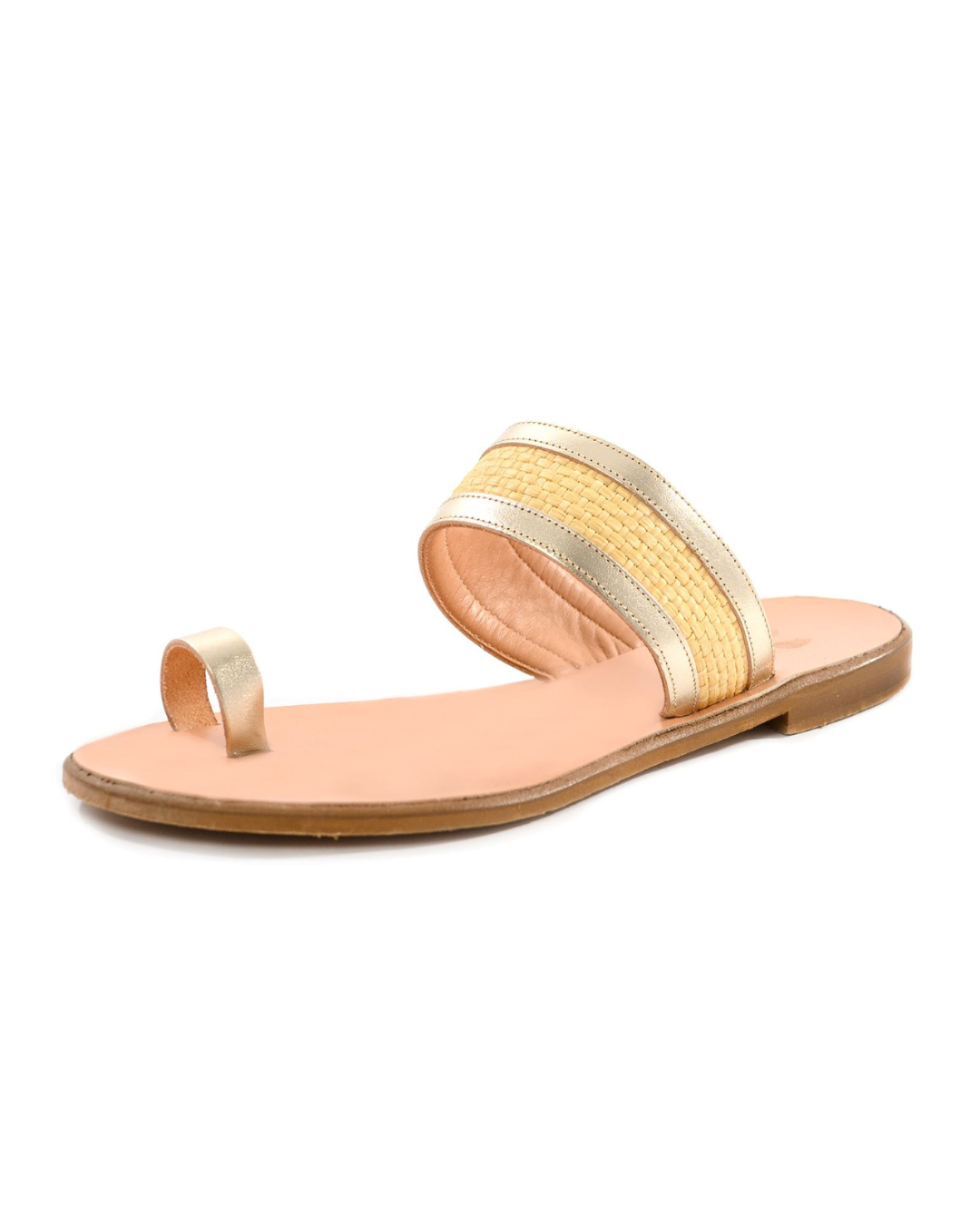 DAPHNE leather Sandals, Platinum - The Holy Bag