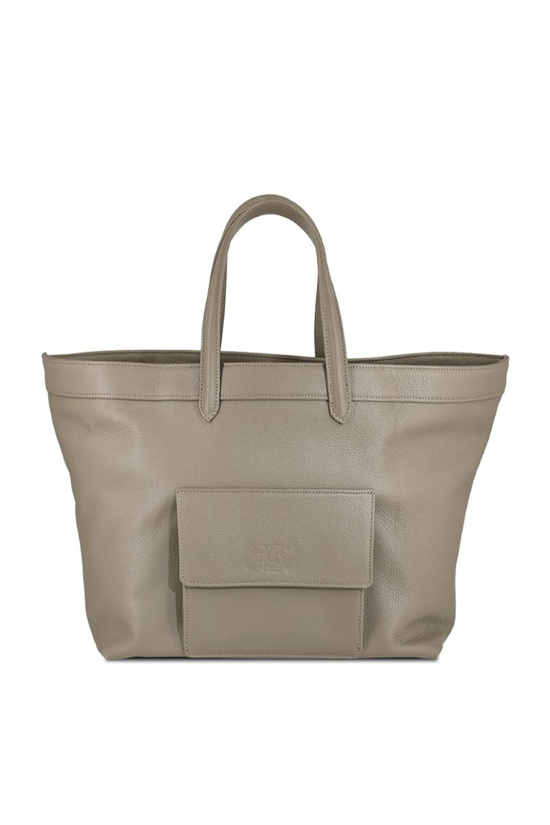 Shopper Bag in Black Leather, Cassandra