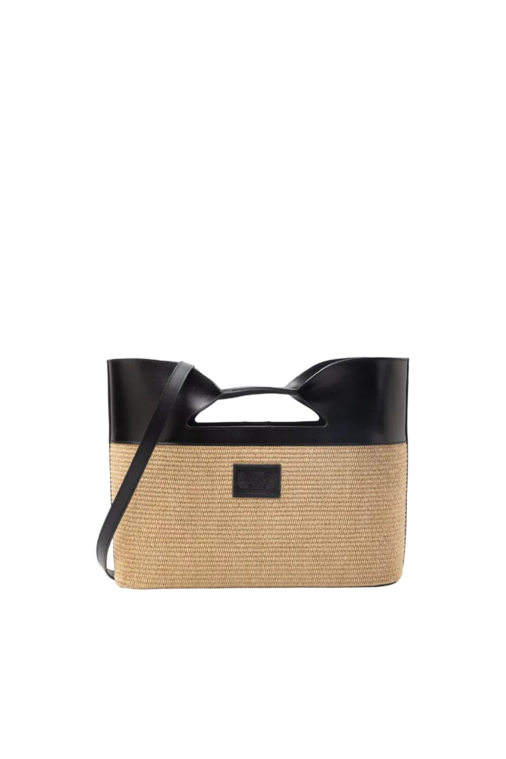 Shopper bag in straw and black leather, with a shoulder strap, Canis Major - The Holy Bag
Γυναικεία τσάντα shopper από δέρμα σε μαύρο χρώμα και φυσική ψάθα με αποσπώμενο λουράκι ώμου, Canis Major. The Holy Bag