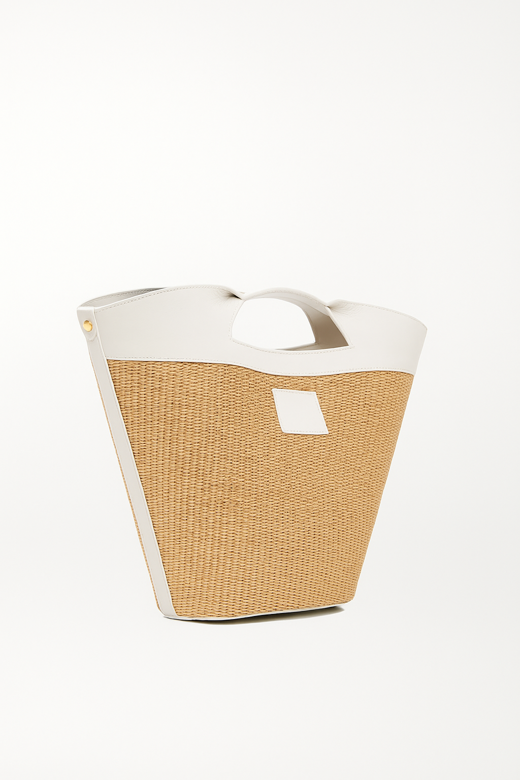theholybag Ostria shopper τσάντα από ψάθα αι δέρμα σε γαλάζιο χρώμα, με αποσπώμενο λουράκι ώμου και εσωτερικές τσέπες. Χειροποίητη στην Ελλάδα.