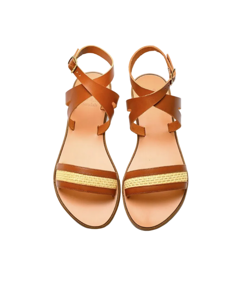 CYRENE Sandals, Tabac - The Holy Bag