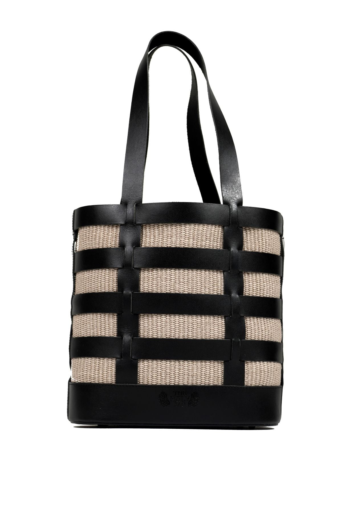 theholybag shopper τσάντα ώμου από ψάθα και δέρμα, χειροποίητη, με αποσπωμενη εσωτερική θήκη. Κλείνει με μαγνήτη.