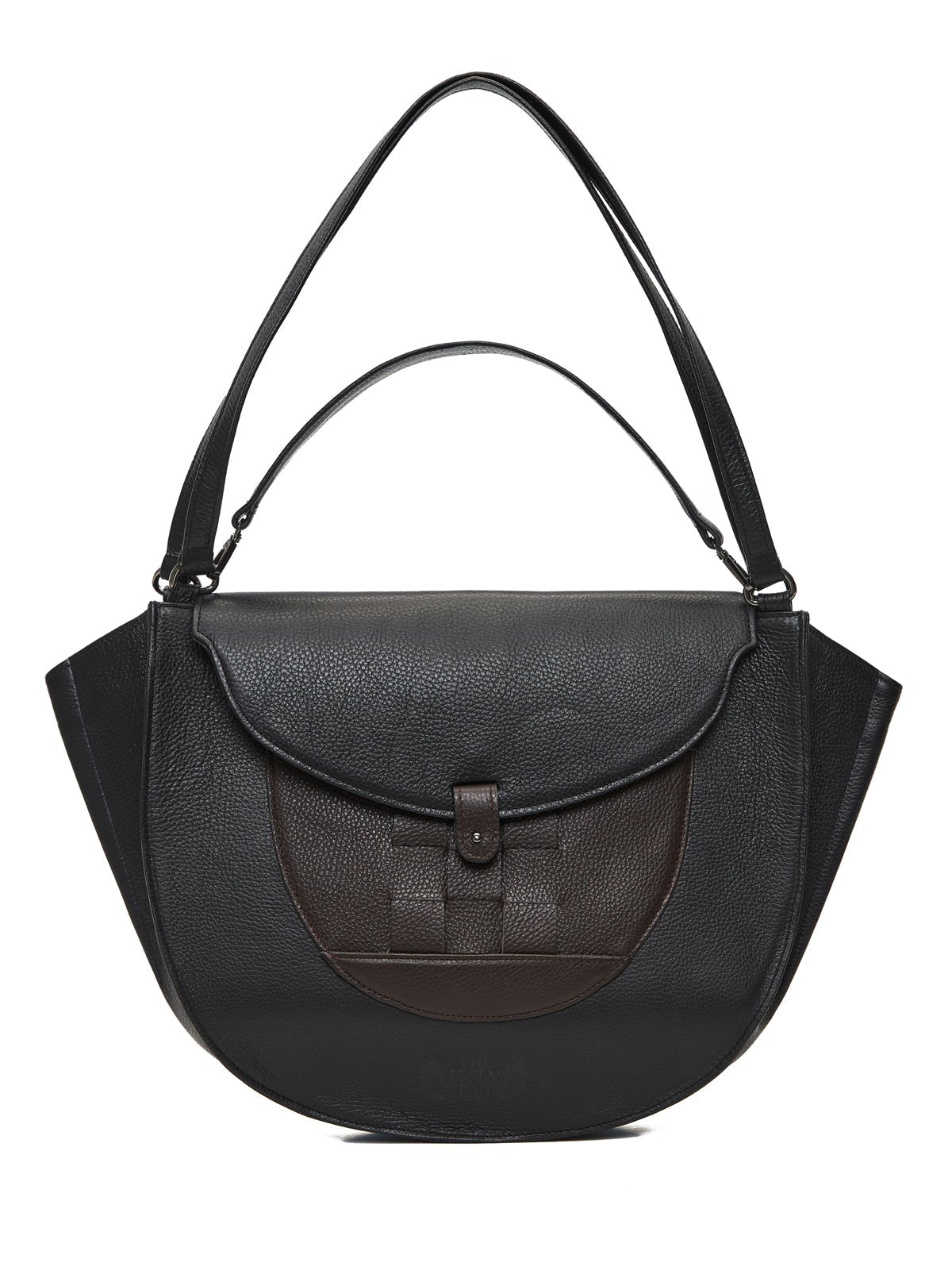Leather shoulder bag with handle, Greta - The Holy Bag