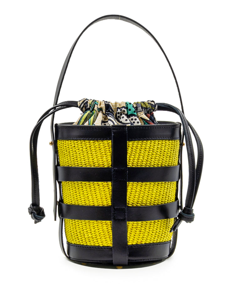 Structured bucket bag with top handle, Orion