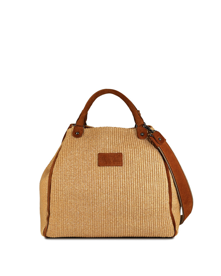 Kirke Big tote in Straw & Suede