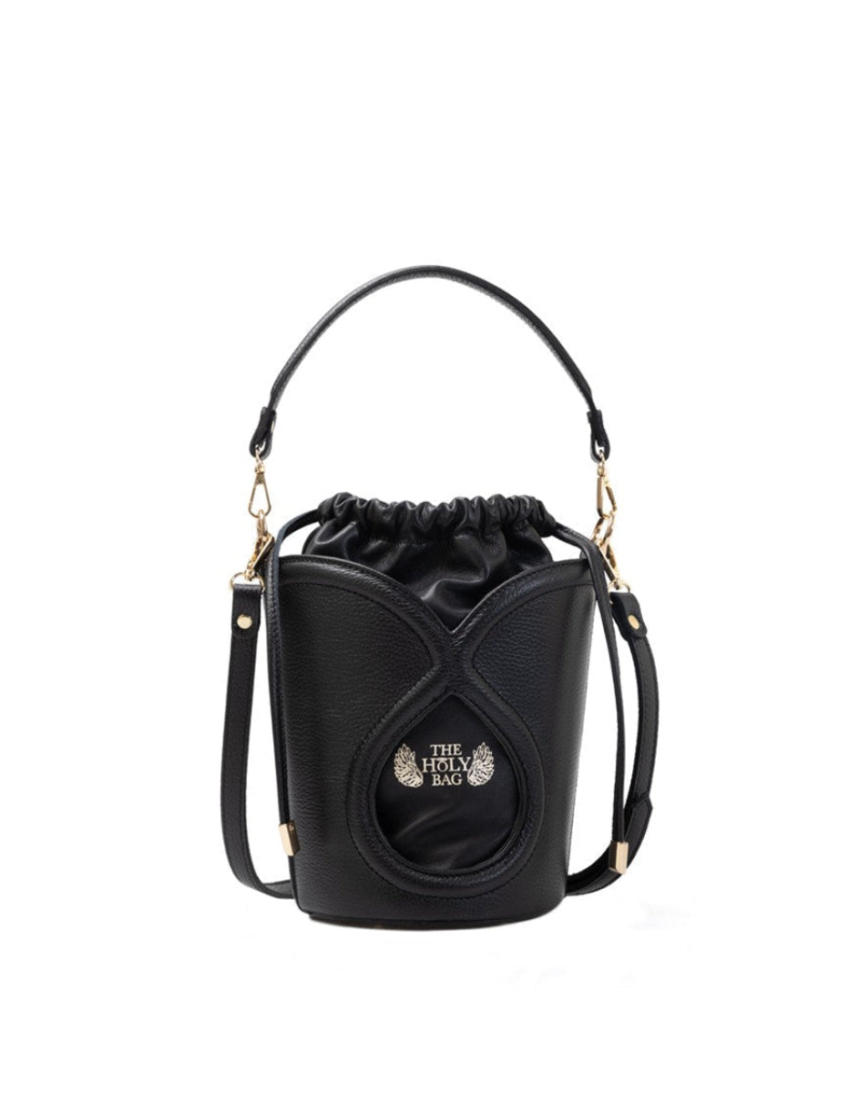 Black leather bucket bag with leather pouch. With a detachable handle and a shoulder strap, Marilyn  TheHolyBag
Τσάντα καλάθι απο μπορντό δέρμα με δερμάτινο πουγκί. Με αποσπωμενο λουράκι χειρός και αποσπώμενο λουράκι ώμου που αυξομειώνεται. The Holy Bag