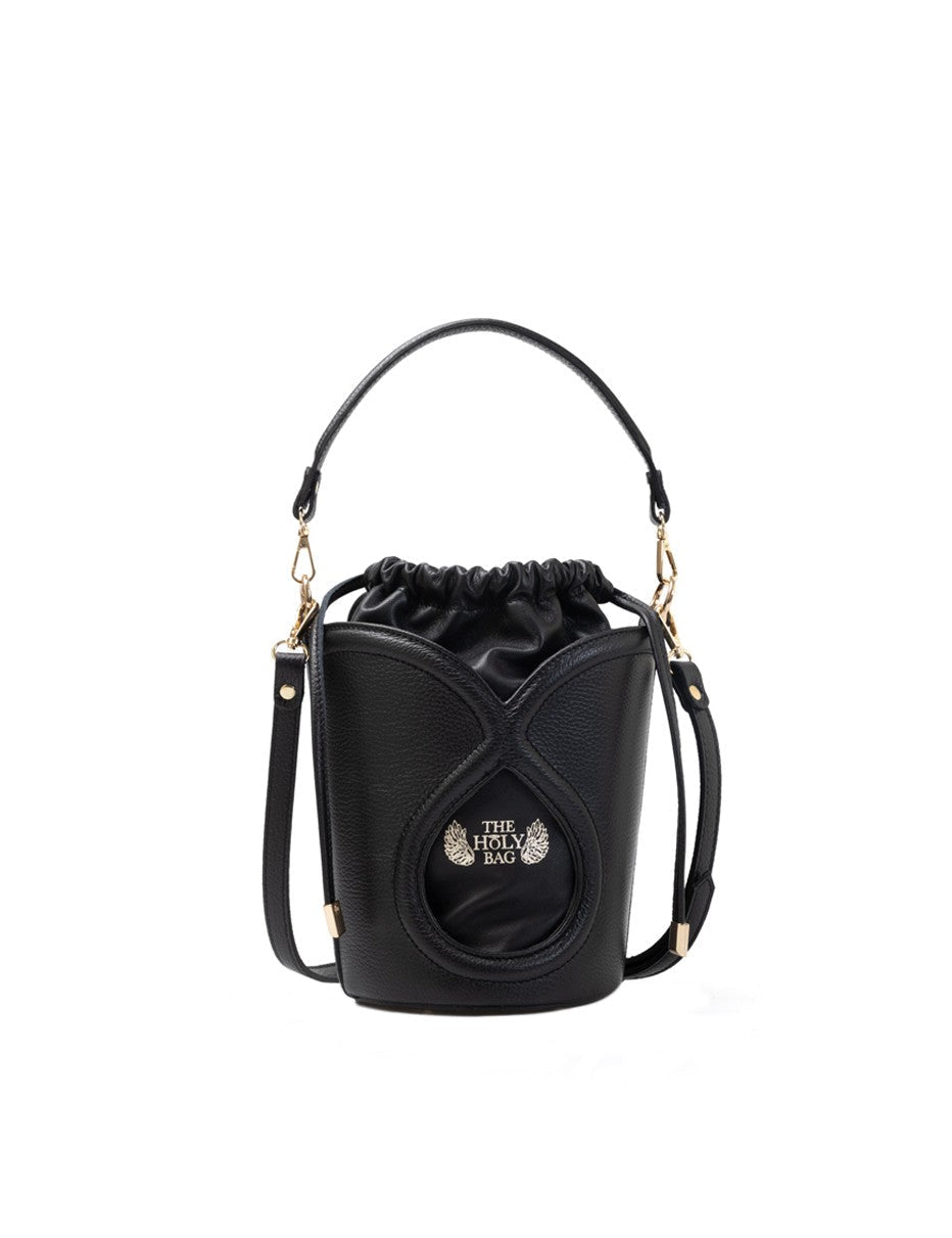 Black leather bucket bag with leather pouch. With a detachable handle and a shoulder strap, Marilyn  TheHolyBag
Τσάντα καλάθι απο μπορντό δέρμα με δερμάτινο πουγκί. Με αποσπωμενο λουράκι χειρός και αποσπώμενο λουράκι ώμου που αυξομειώνεται. The Holy Bag