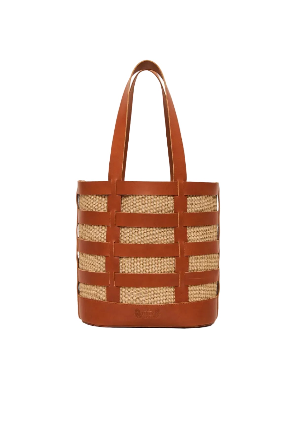 theholybag shopper τσάντα ώμου από ψάθα και ταμπά δέρμα, χειροποίητη, με αποσπωμενη εσωτερική θήκη. Κλείνει με μαγνήτη.
