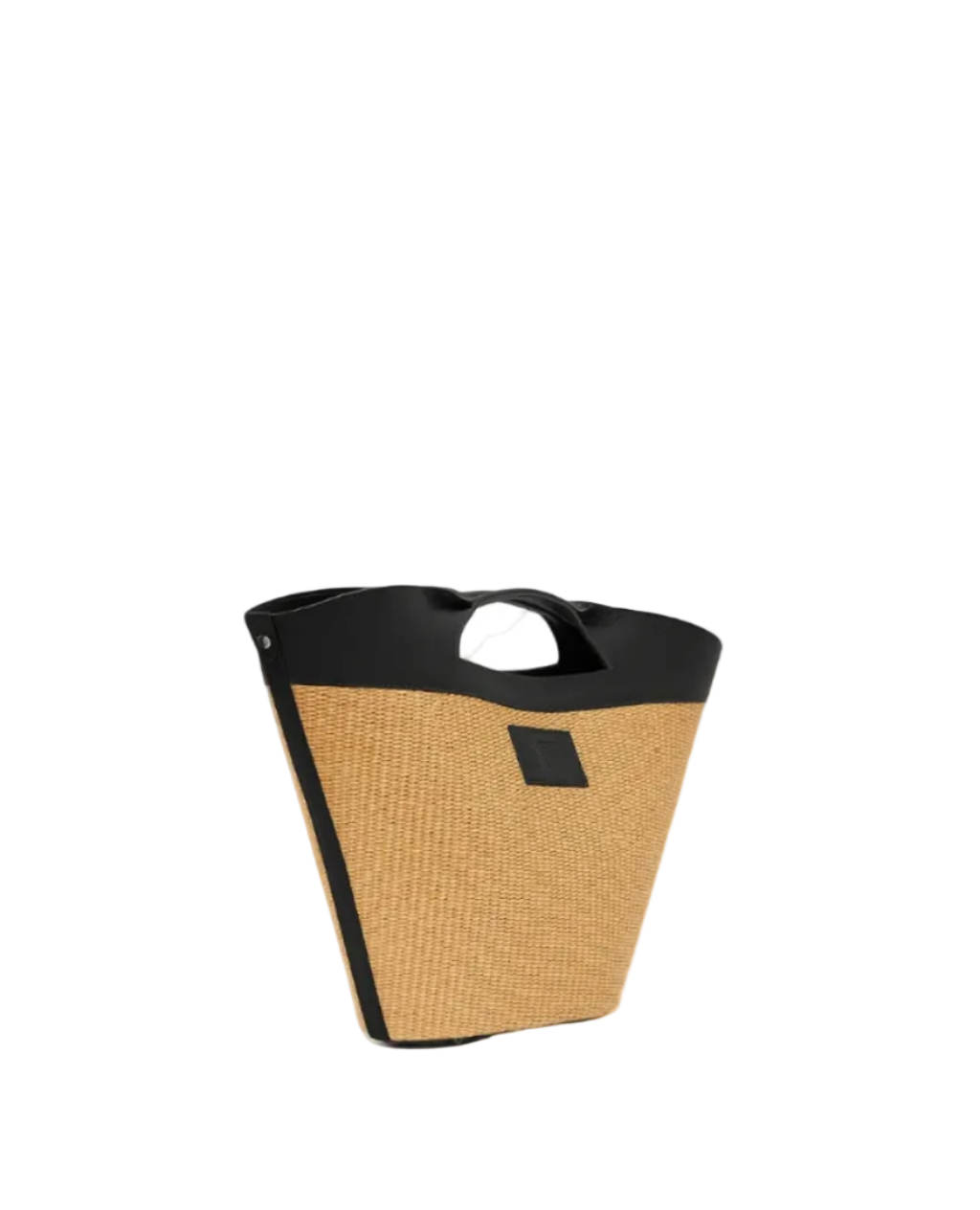 theholybag Ostria shopper τσάντα από ψάθα και δέρμα σε μαυρο χρώμα, με αποσπώμενο λουράκι ώμου και εσωτερικές τσέπες. Χειροποίητη στην Ελλάδα.