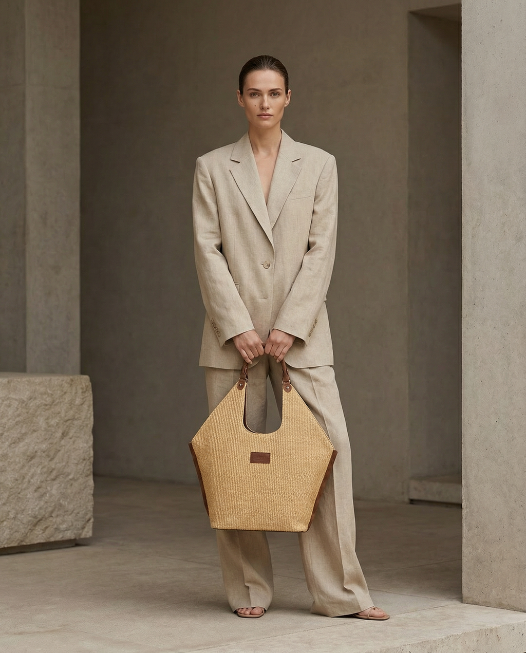Shoulder bag in natural straw and suede details with an Inner pocket The Holy Bag
Τσάντα ώμου από ψάθα και σουέντ λεπτομέρειες, με εσωτερική τσέπη. The Holy Bag