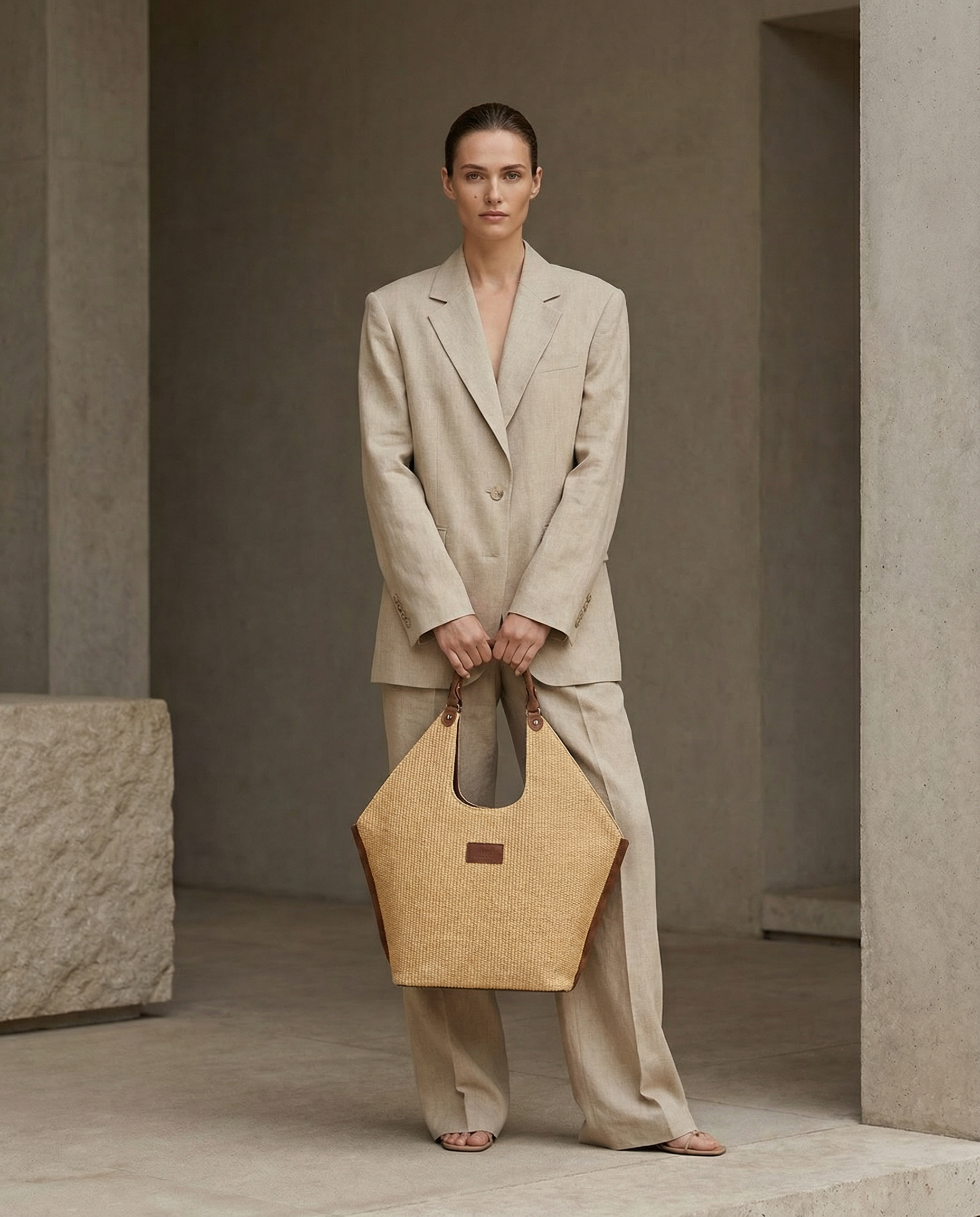 Shoulder bag in natural straw and suede details with an Inner pocket The Holy Bag
Τσάντα ώμου από ψάθα και σουέντ λεπτομέρειες, με εσωτερική τσέπη. The Holy Bag