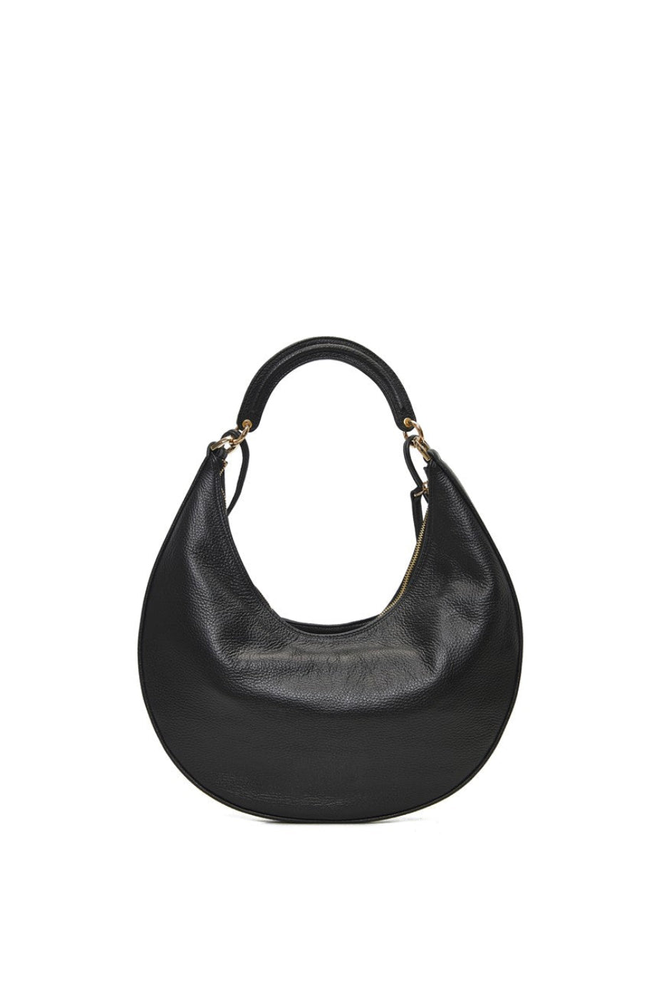 Rita hobo bag black with zipper, shoulder strap and a handle. The Holy Bag