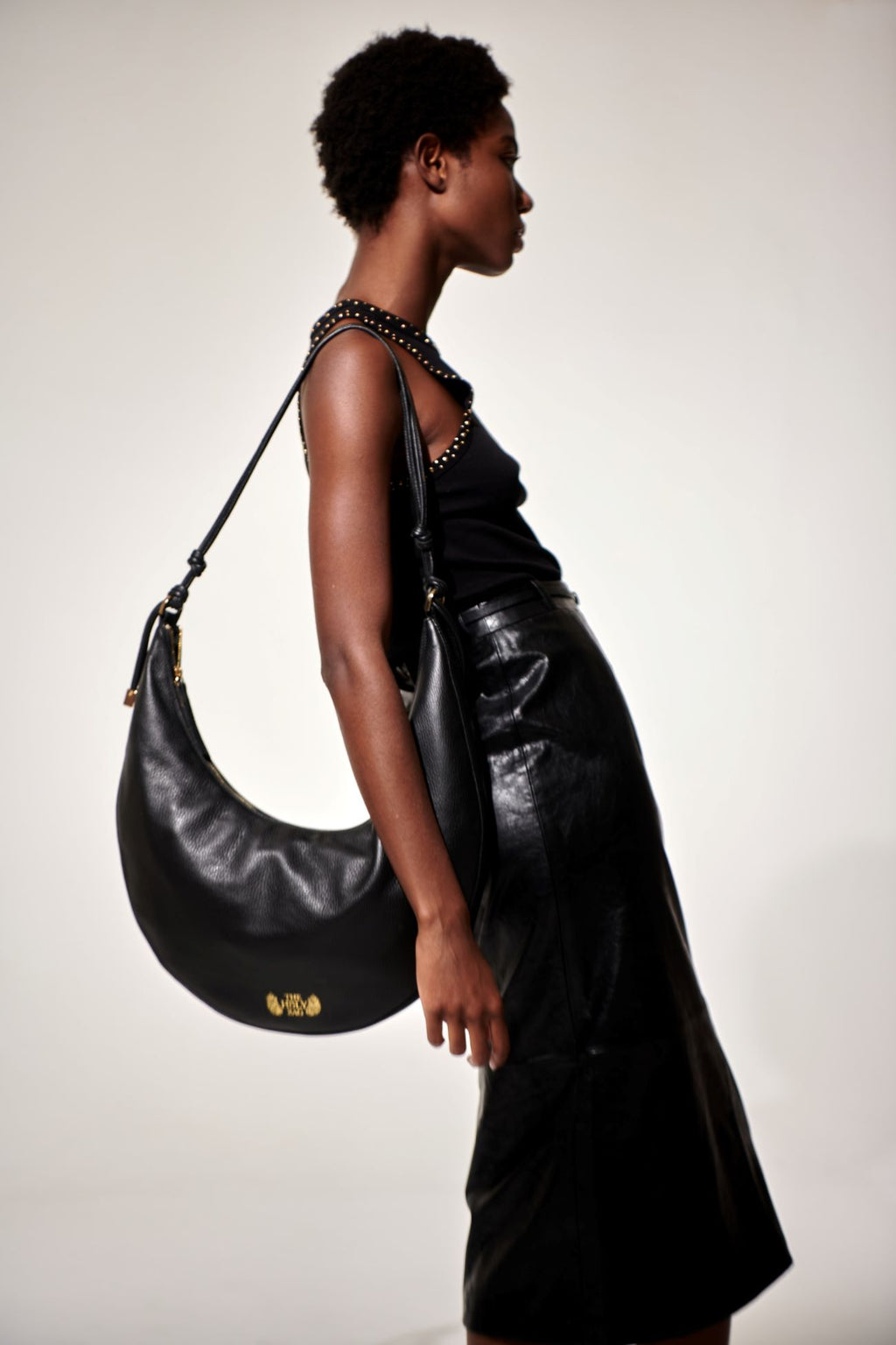 Leather hobo bag, Sophia